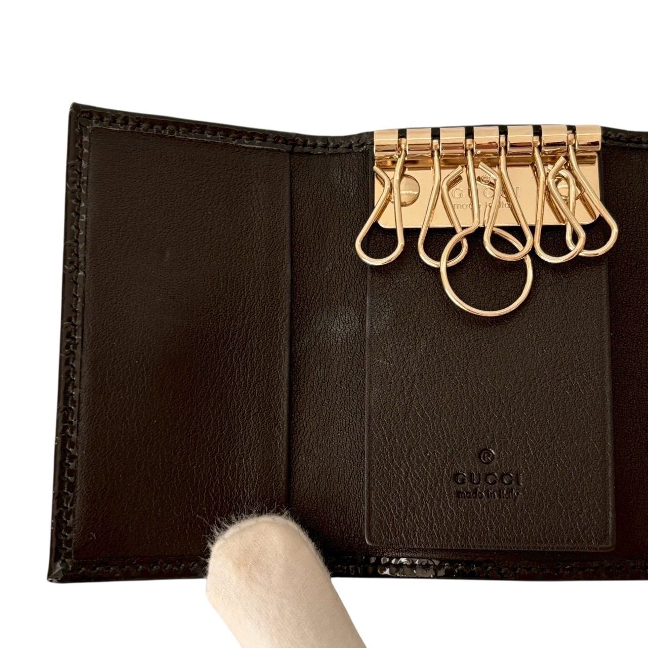美品】GUCCI グッチ 309759 6連 キーケース キーフック 小物 ストア