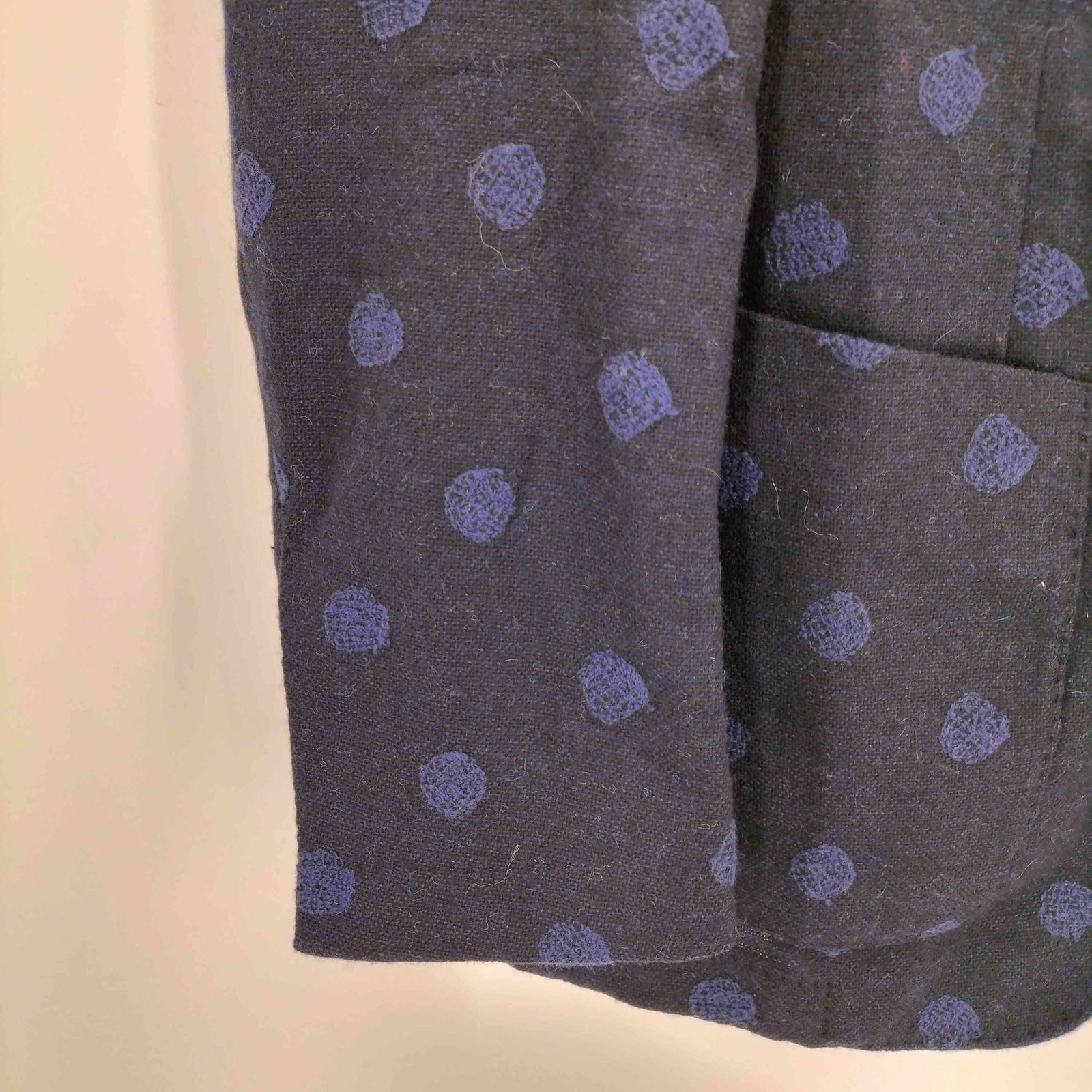 ユーズドフルギ USED古着 ドット柄ウールテーラードジャケット メンズ