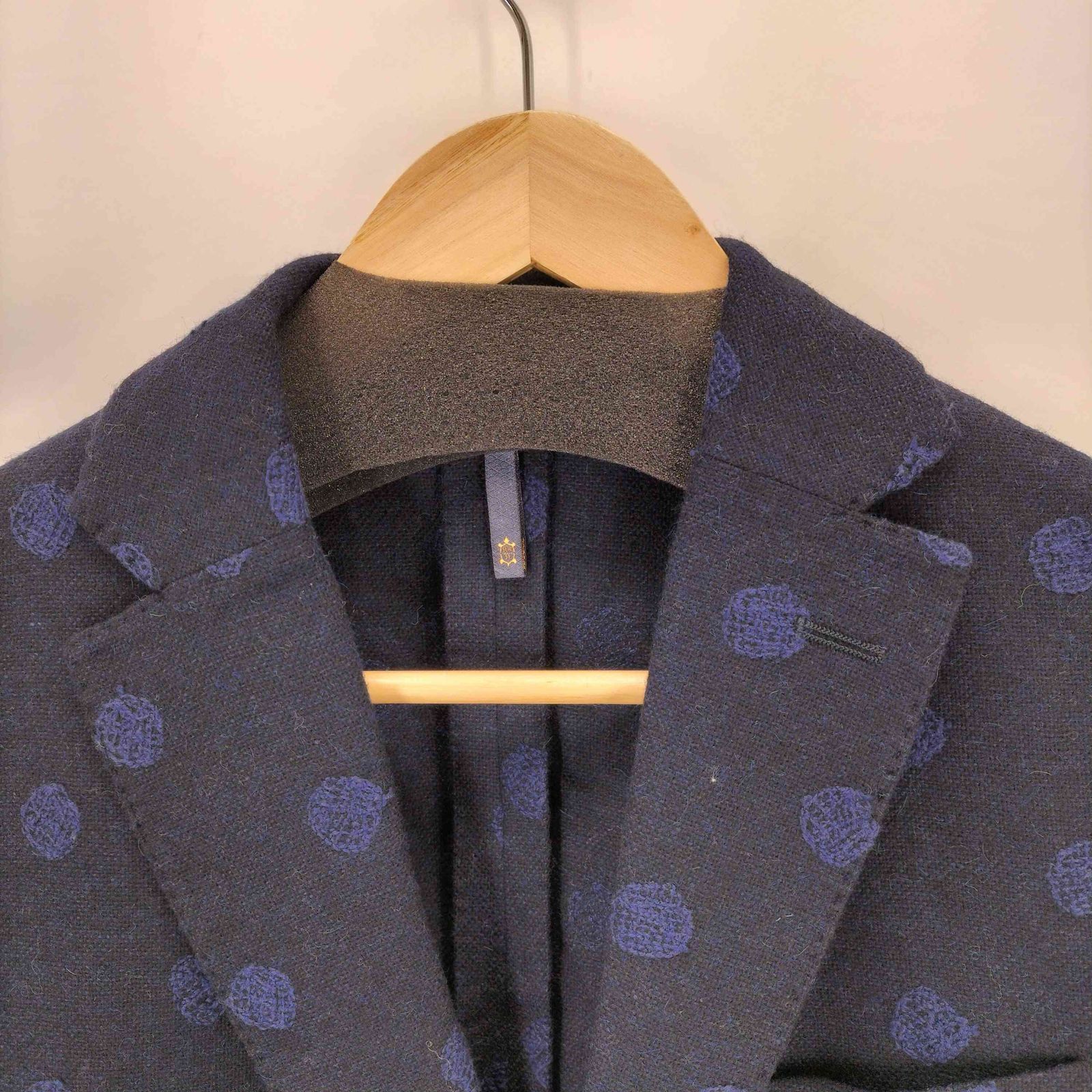 ユーズドフルギ USED古着 ドット柄ウールテーラードジャケット メンズ