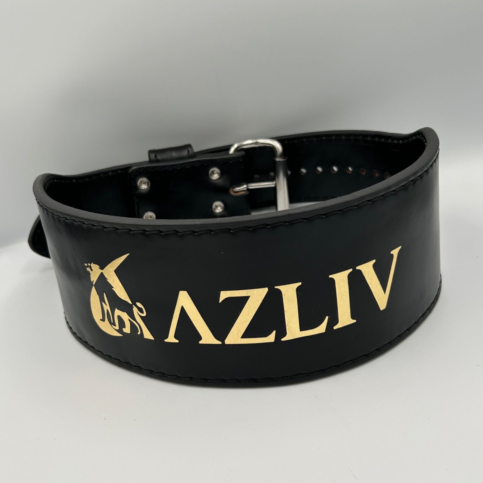 AZLIV トレーニング・パワーベルト ブラック AZLIV トレーニングベルト AZ7 パワーベルト 筋トレベルト 筋トレ 革