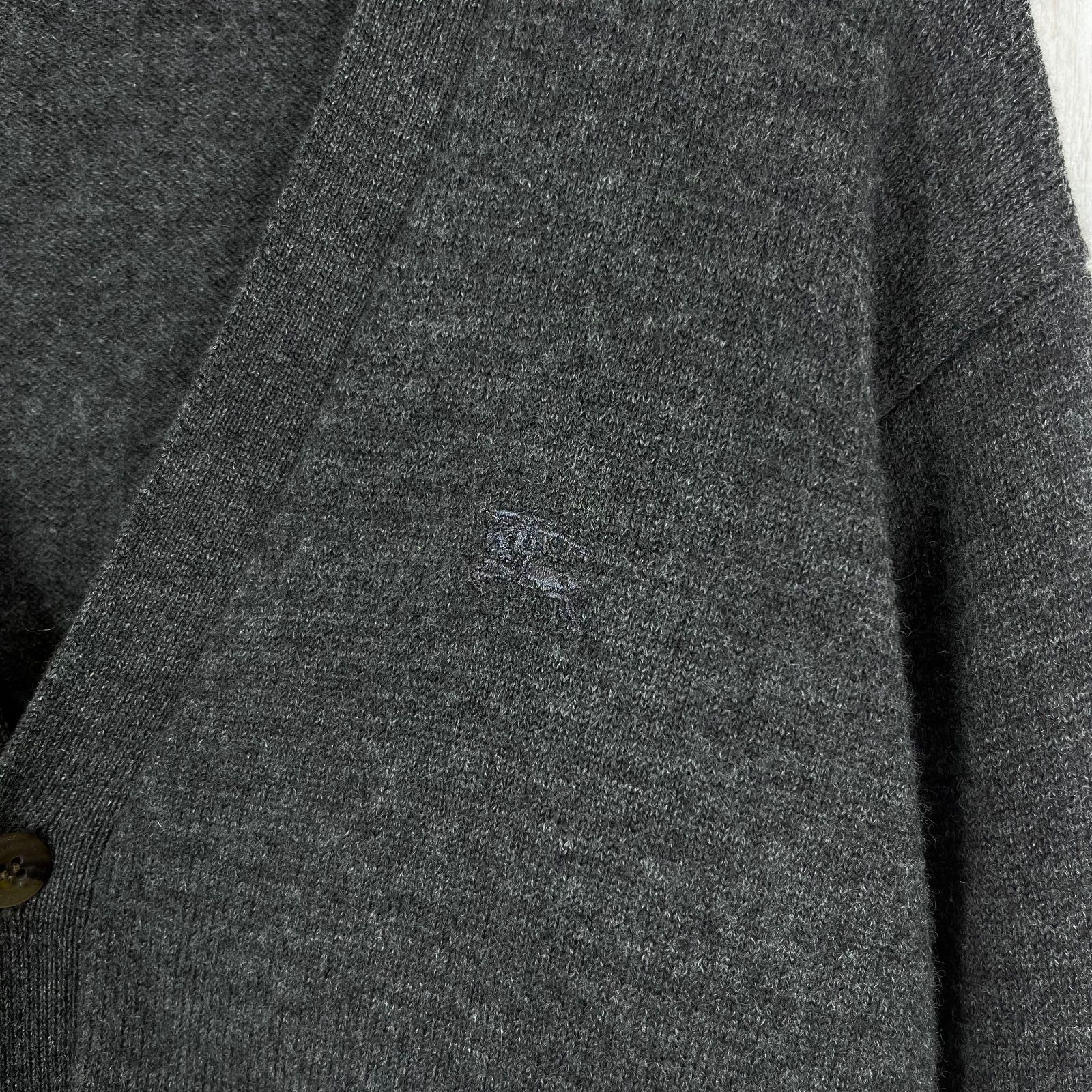BURBERRY LONDON バーバリーロンドン ホースロゴ刺繍 Vネック ウール