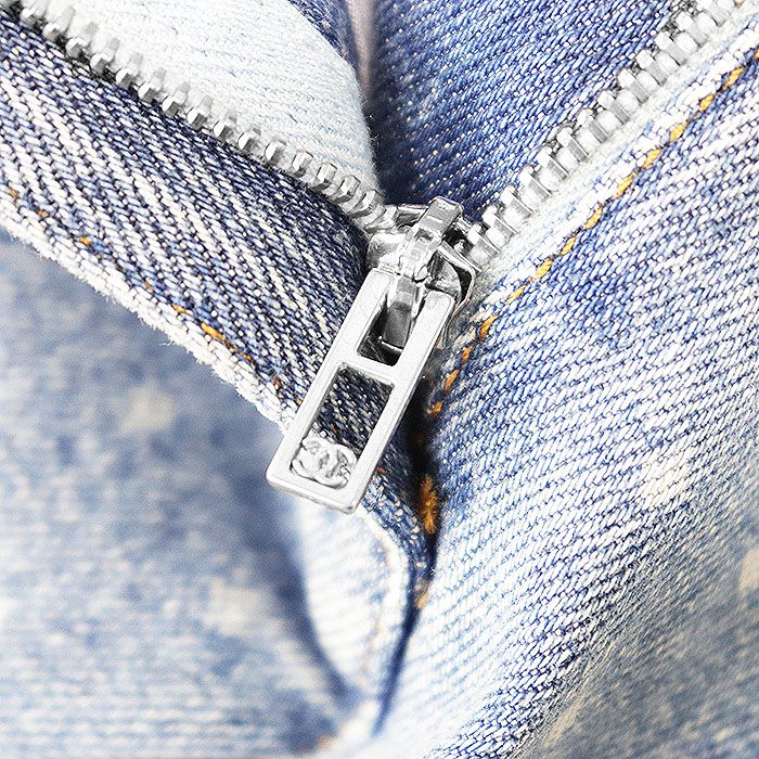 CHANEL シャネル デニムパンツ P74503 2023SS ストレッチ COCOマーク