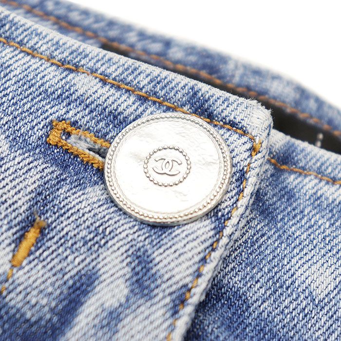 CHANEL シャネル デニムパンツ P74503 2023SS ストレッチ COCOマーク