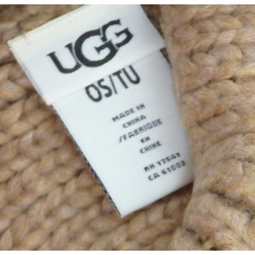 み UGG アグ CHUNKY RIB ビーニー W ROGO 20061 キャメル