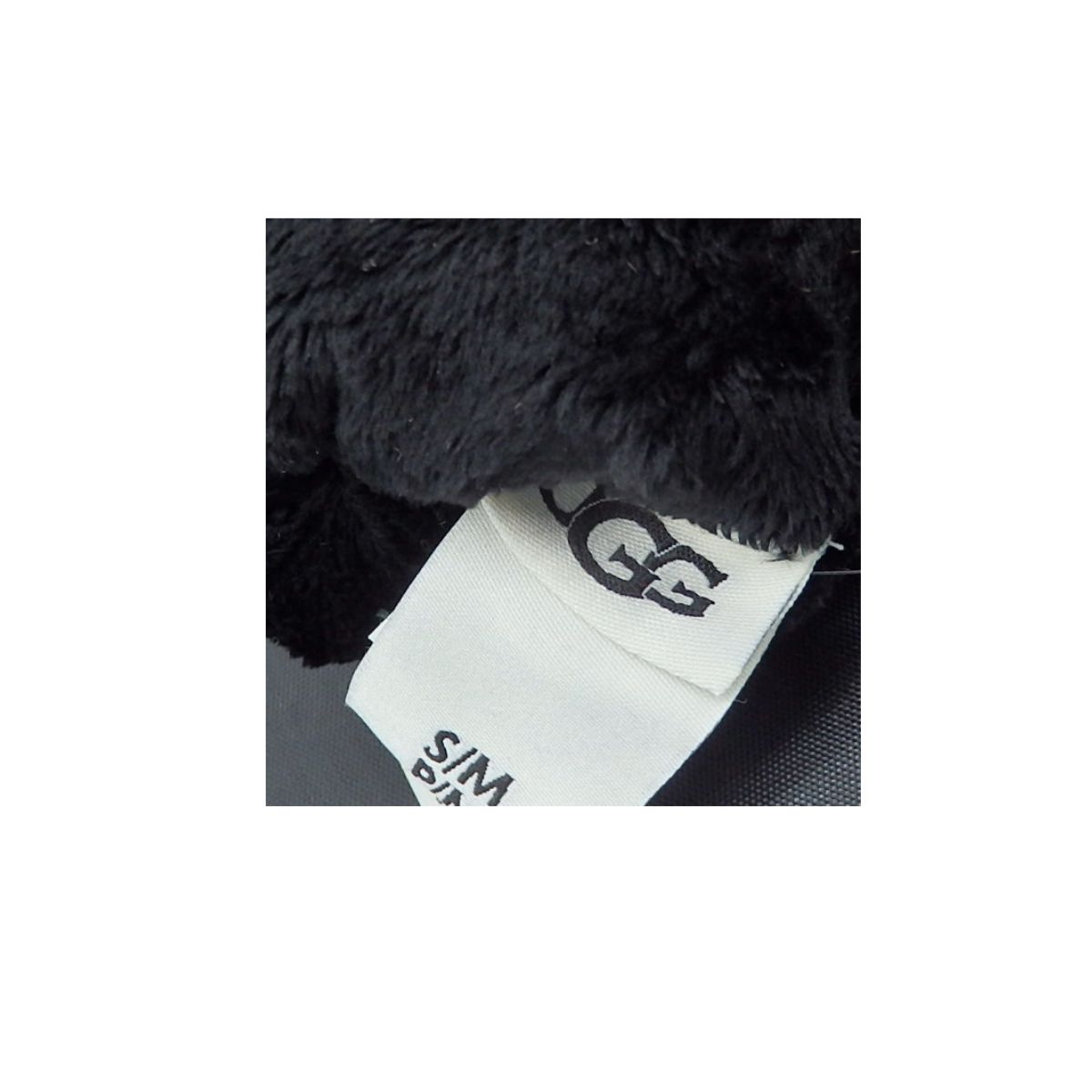  み UGG アグ FLUFF ミトン W.LOGO Tape 101090 ブラック 手袋 アームカバー 小物