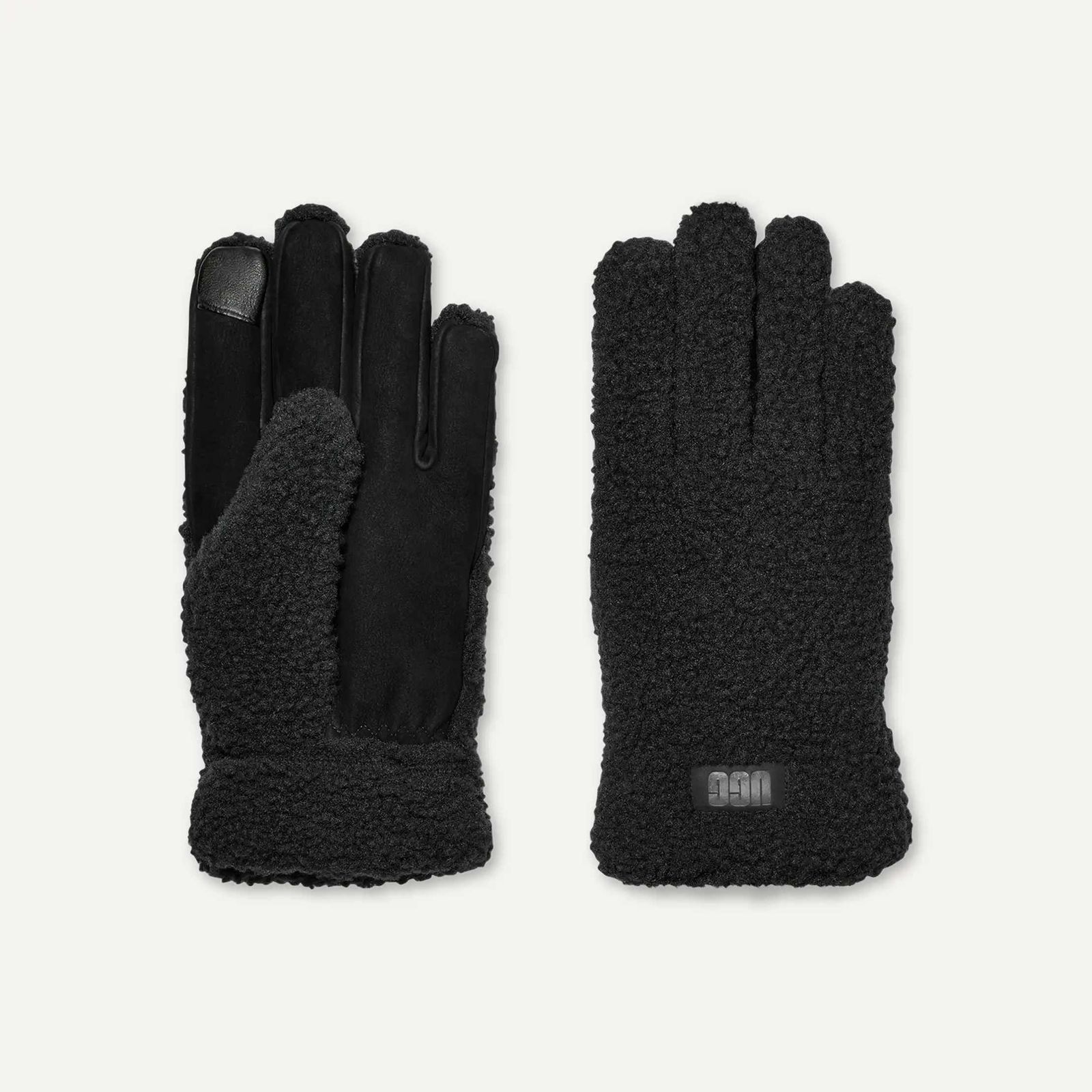 み UGG アグ Mens fluff Glove 101066 スマホ対応手袋 グローブ Black