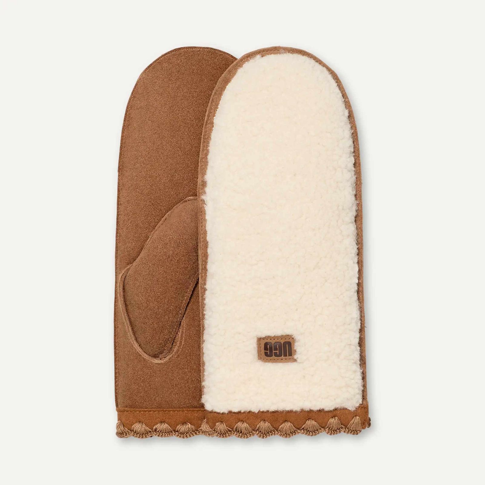 み UGG アグ Women s fluff Scalloped Mitten 本革 フリース 101031