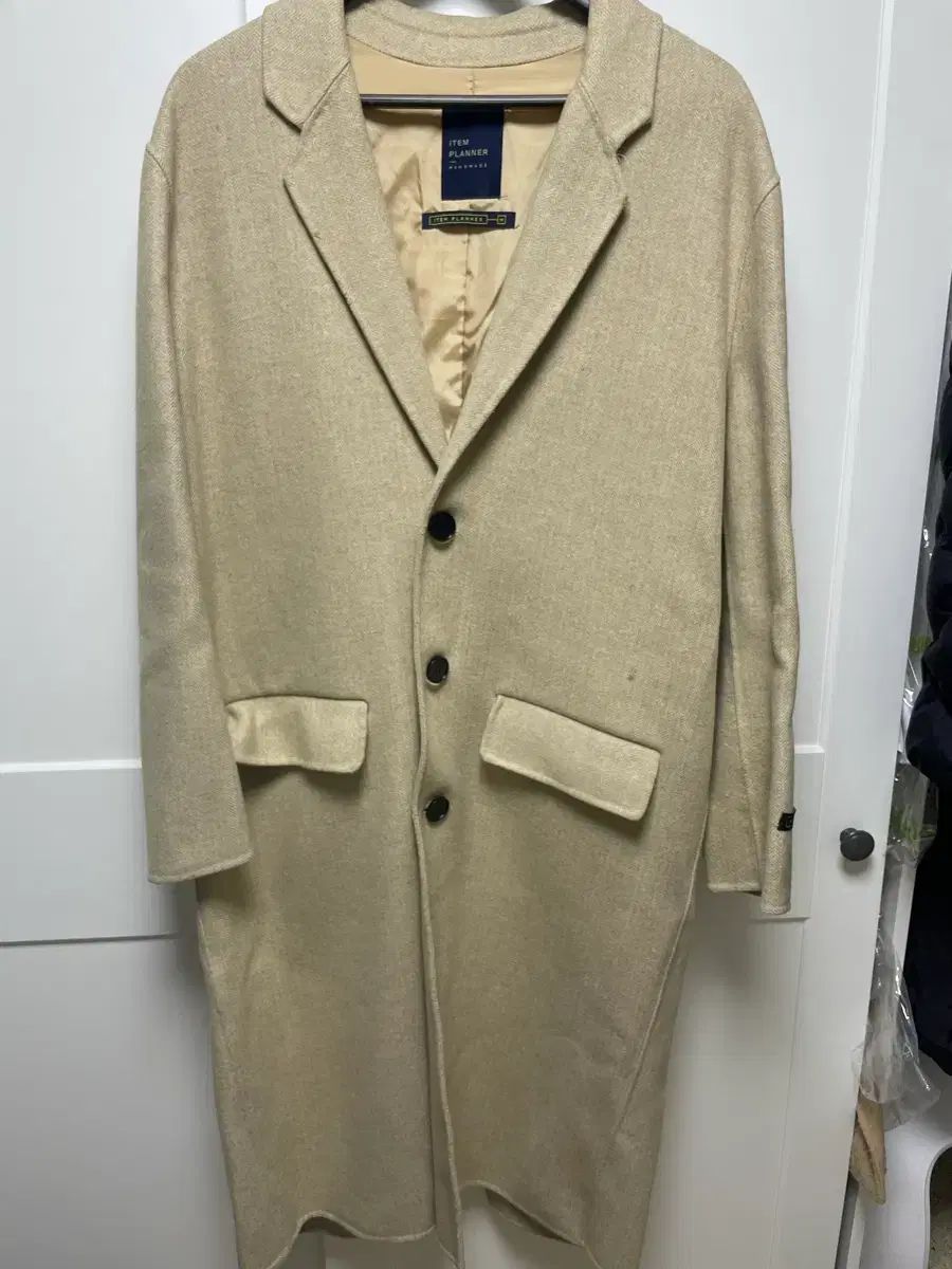 ベージュ Single ハンドメイドコート