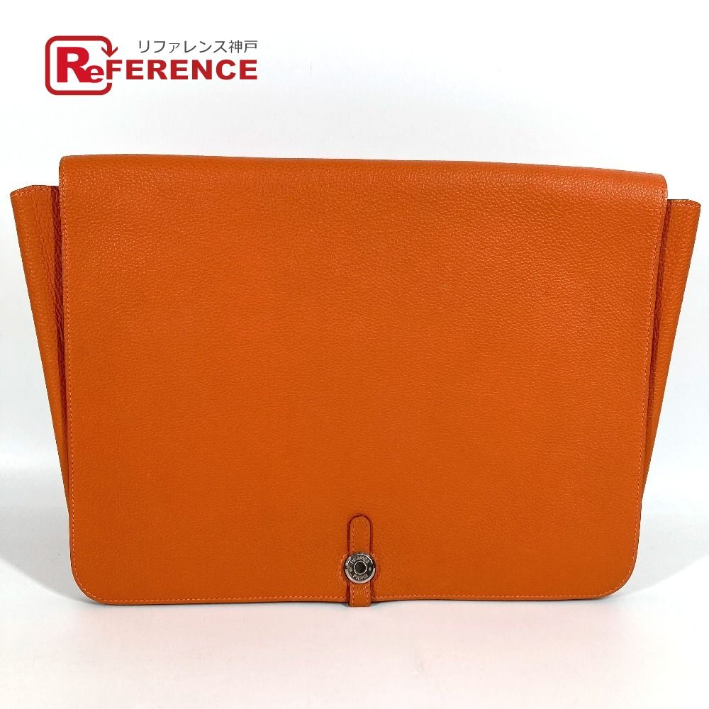 HERMES エルメス クラッチバッグ ドゴン ミーティング ドゴンミーティング トリヨンクレマンス オレンジ