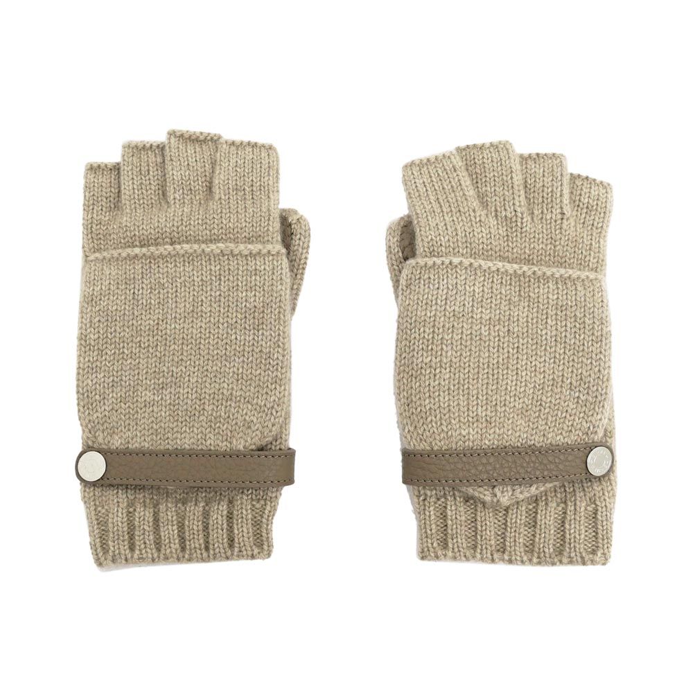 名東 エルメス リオネル グローブ ベージュ サイズS カシミヤ レディース 女♥