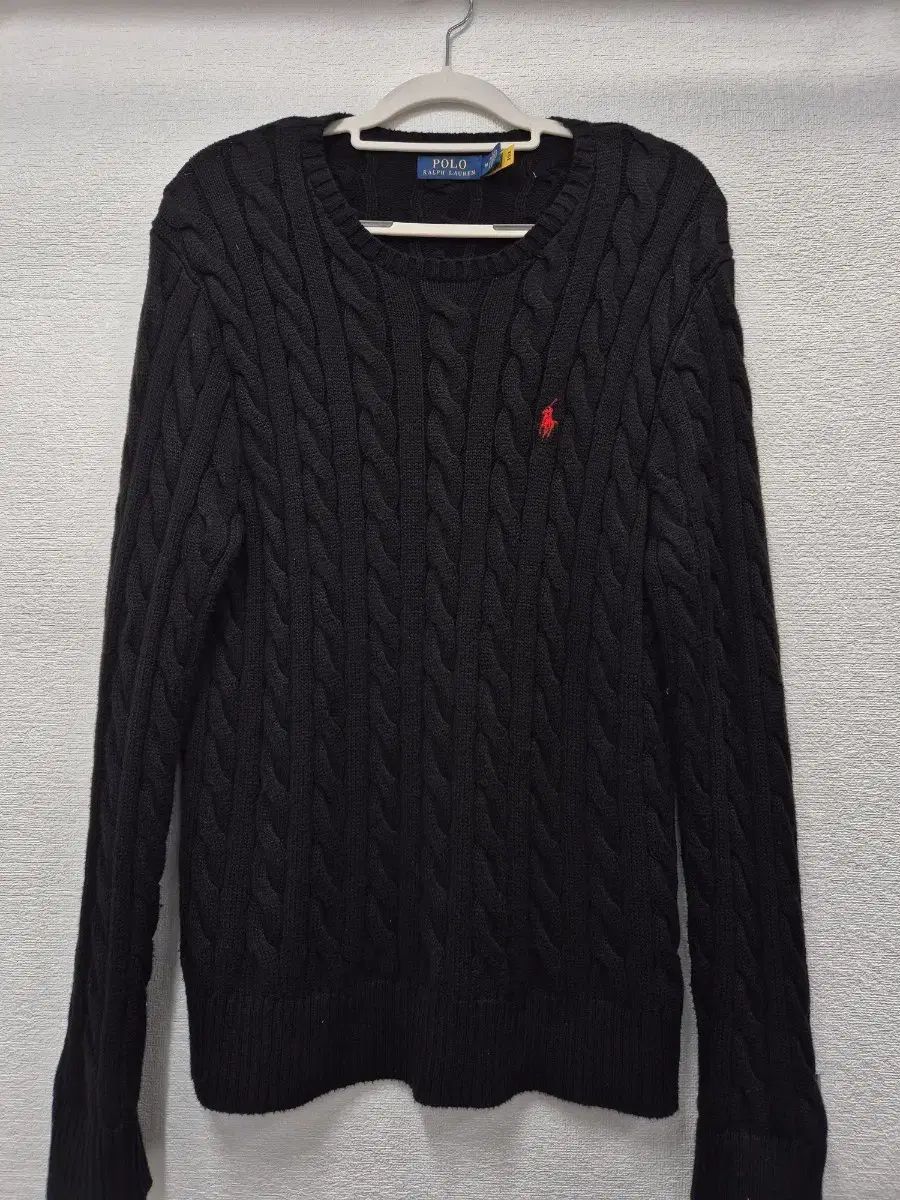 ポロ 新モデル ブラック ケーブル ニット | 100