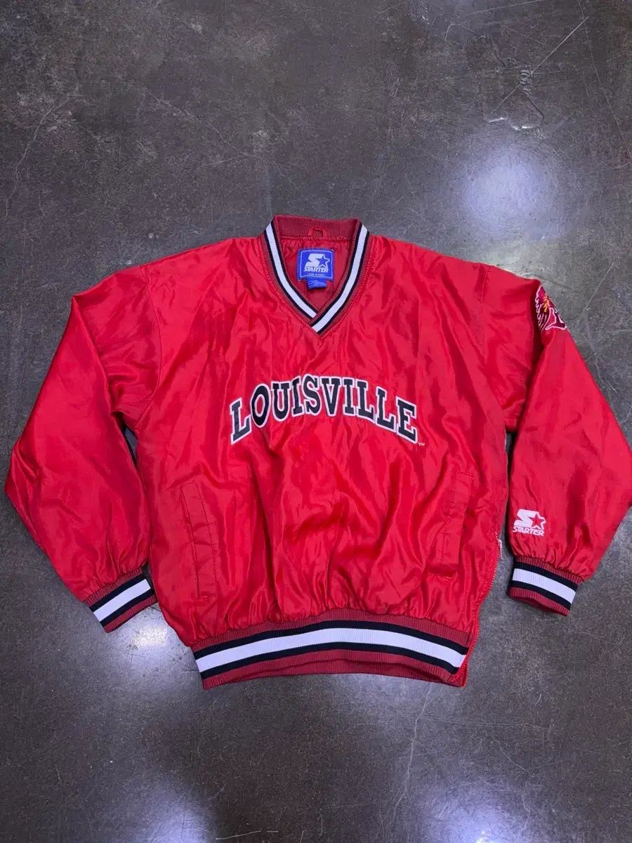 STARTER ルイビル大学 ラグビーチーム ロゴ刺繍 Vネック ウォームアップ XL