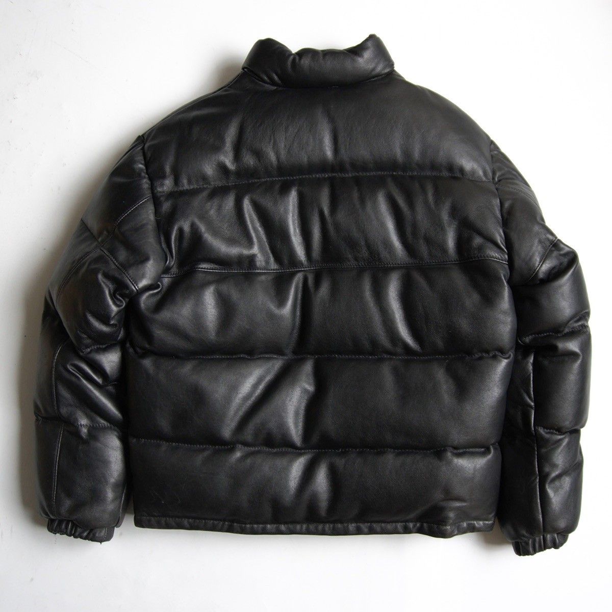 美品】SCHOTT【214D/レザーダウンジャケット】40 ブラック ショット