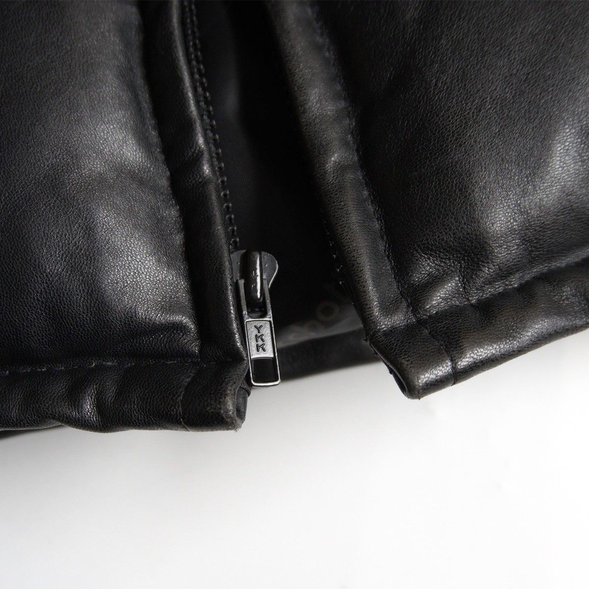 美品】SCHOTT【214D/レザーダウンジャケット】40 ブラック ショット