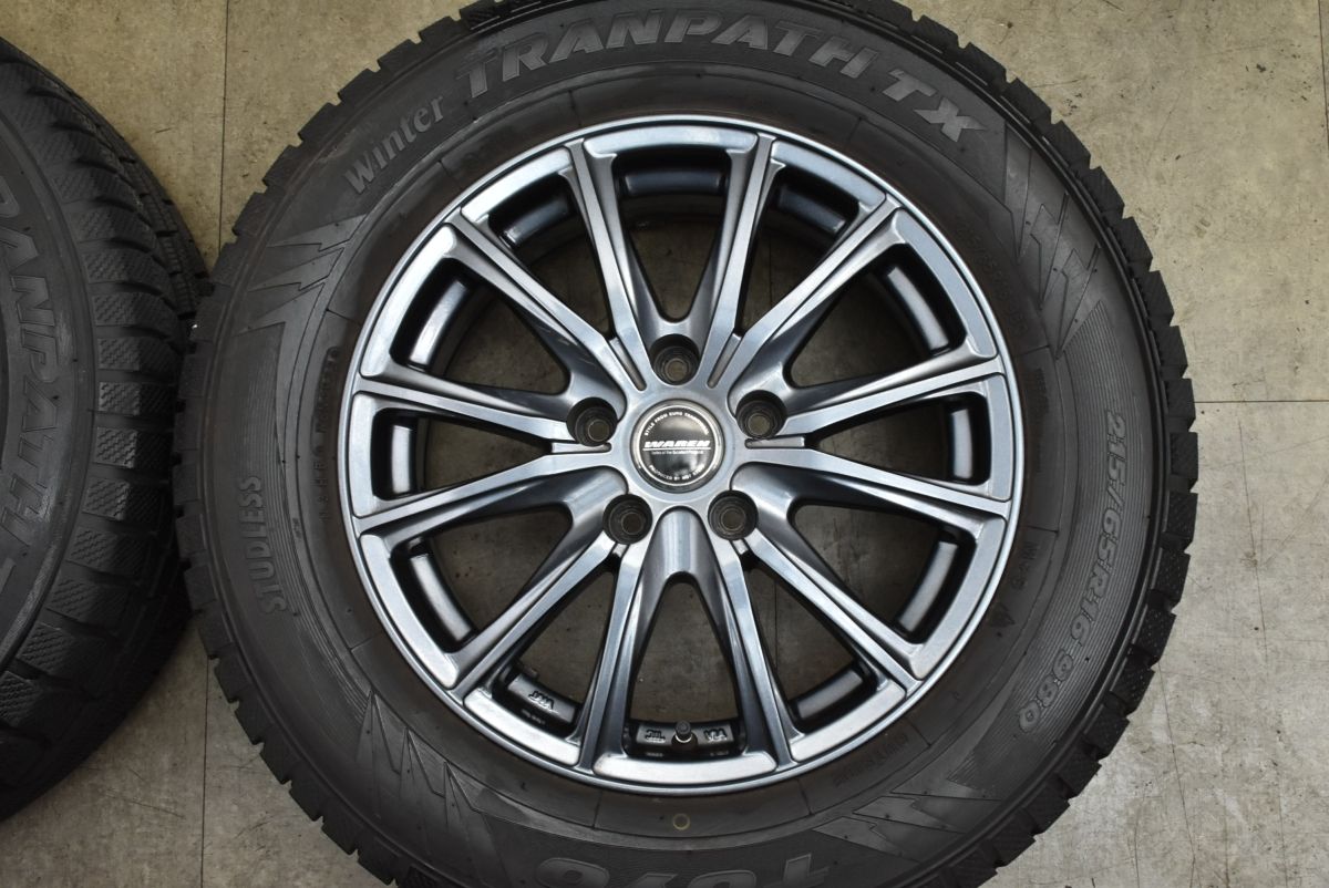 程度良好 WAREN 16 in 5 J 38 PCD 114 3 ウィンタートランパスTX 215 65 R アルファード ヴェルファイア カローラクロス エルグランド 16インチ タイヤ ホイールセット