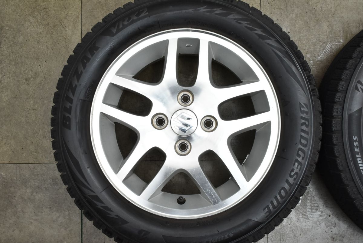 交換用に スズキ 14 in 4 5 J 45 PCD 100 ブリヂストン ブリザックVRX 2 165 65 R Kei ソリオ ハスラー アルミホイール4本セット