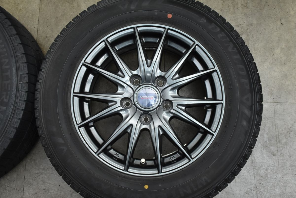  良好品 VELVA 15 in 6 J 53 PCD 114 3 ウィンターマックスWM 03 195 65 R ノア ヴォクシー エスクァイア セレナ ステップワゴン アクセラ 15インチ タイヤ ホイールセット