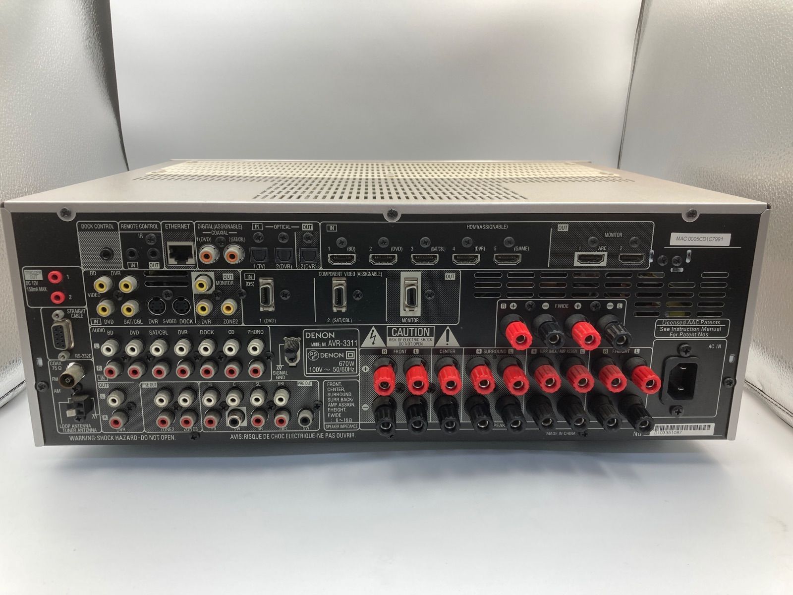 ◇ DENON デノン AVR-3311 AVアンプ - メルカリ