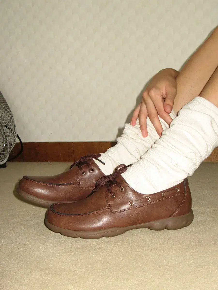 ポギムディ Boat 0019 Cloud Rubber Sole Brown