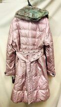 Z 6 F 01 ダウンコート ピンク レッキス襟 LLサイズ ベルト付き 参 61 950