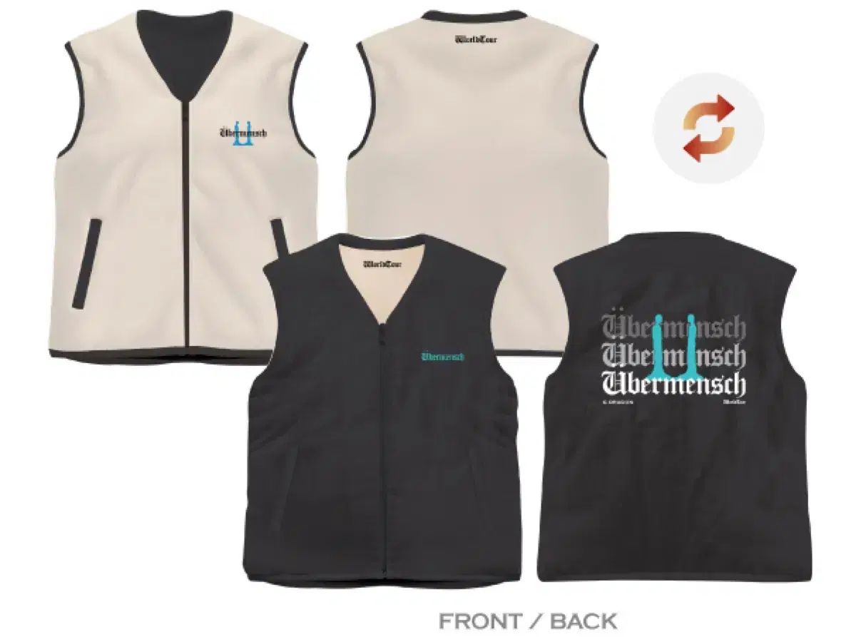 G DRAGON ジードラゴン ウィーバーメンシュ リバーシブル ベスト ブラック ベージュ