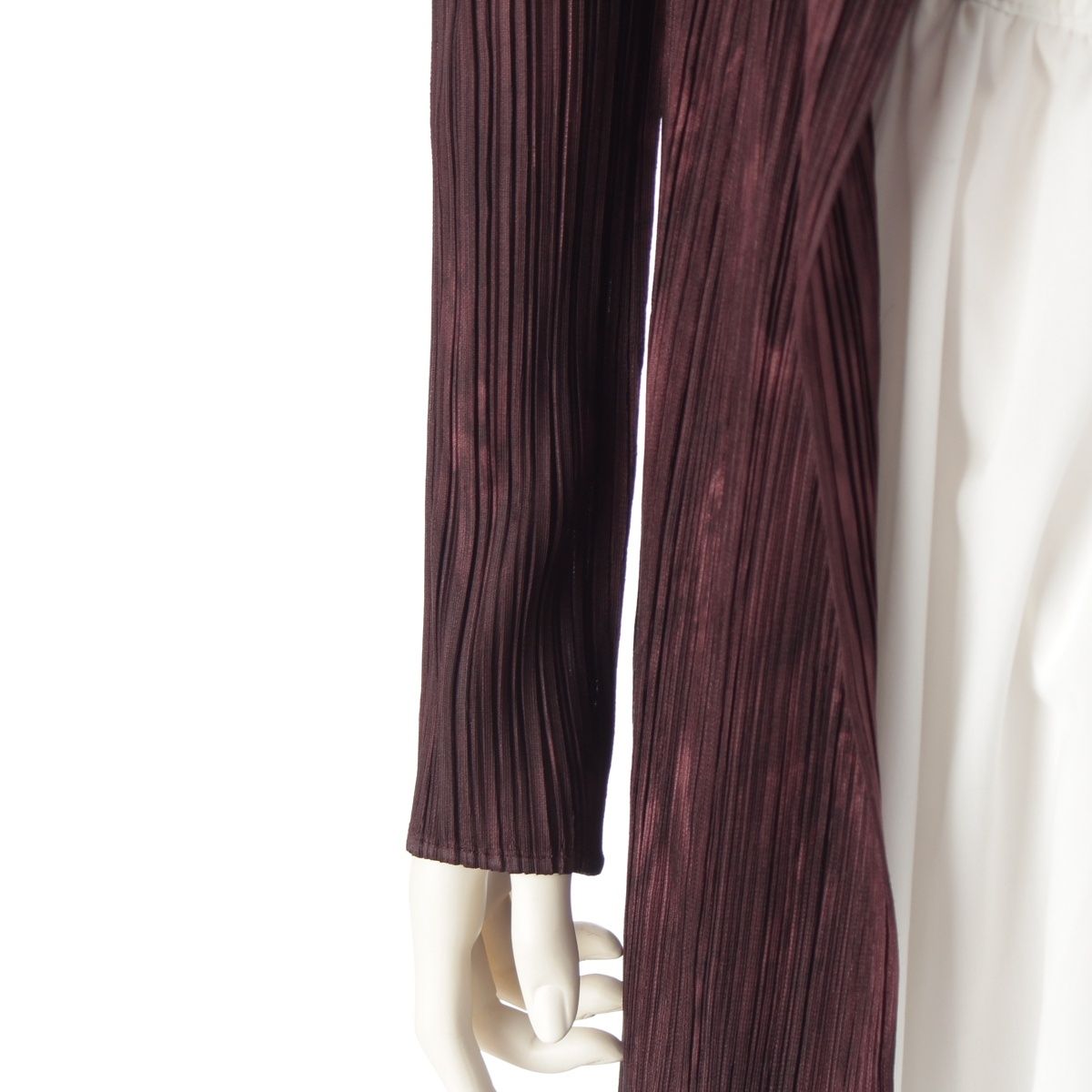 プリーツプリーズ 長袖 前開き ロング カーディガン PP63-JH117