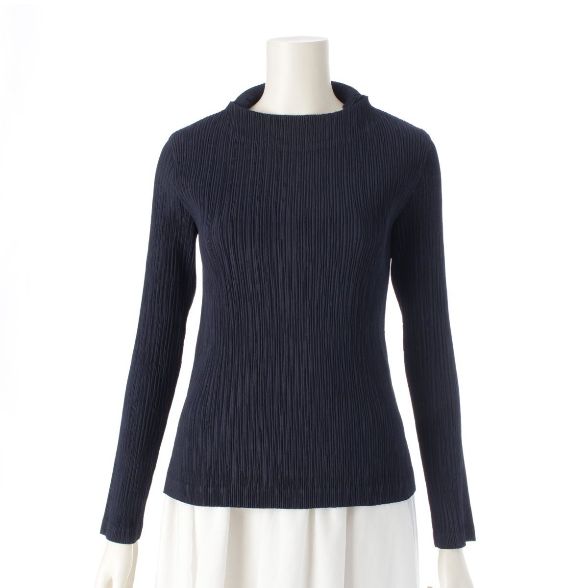 オファー イッセイミヤケ ラウンドネック プリーツ カットソー 長袖