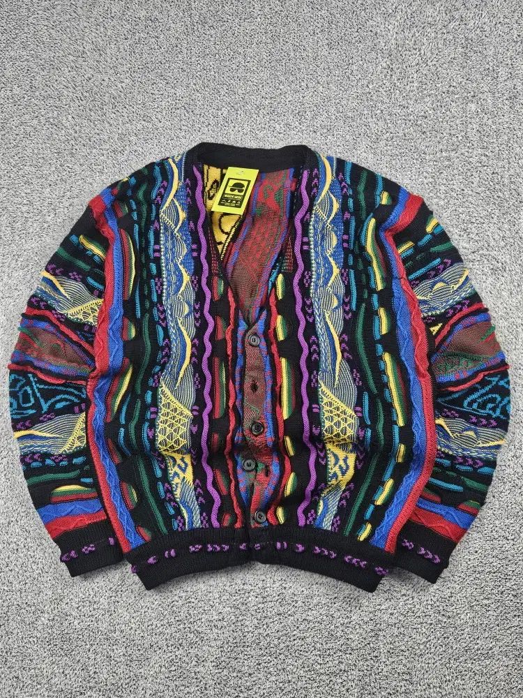 ヴィンテージ COOGI クージー ST 立体テクスチャ ケーブル ニット カーディガン 本文参照 |10497