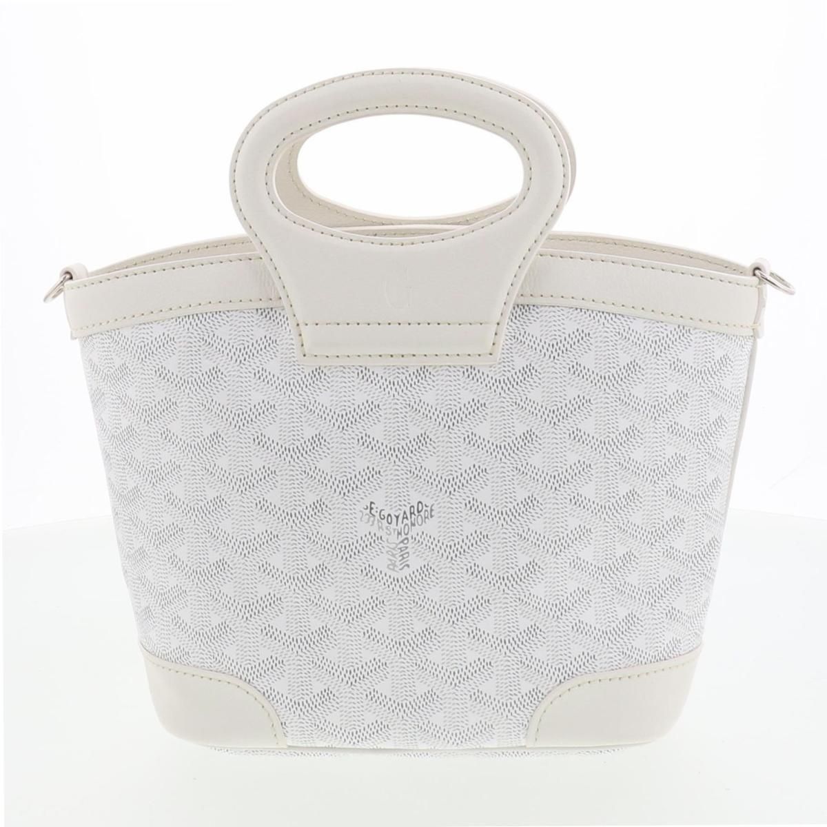 美品GOYARD ゴヤールアンジュ ミニ トートバッグ ホワイト | ヤマダ