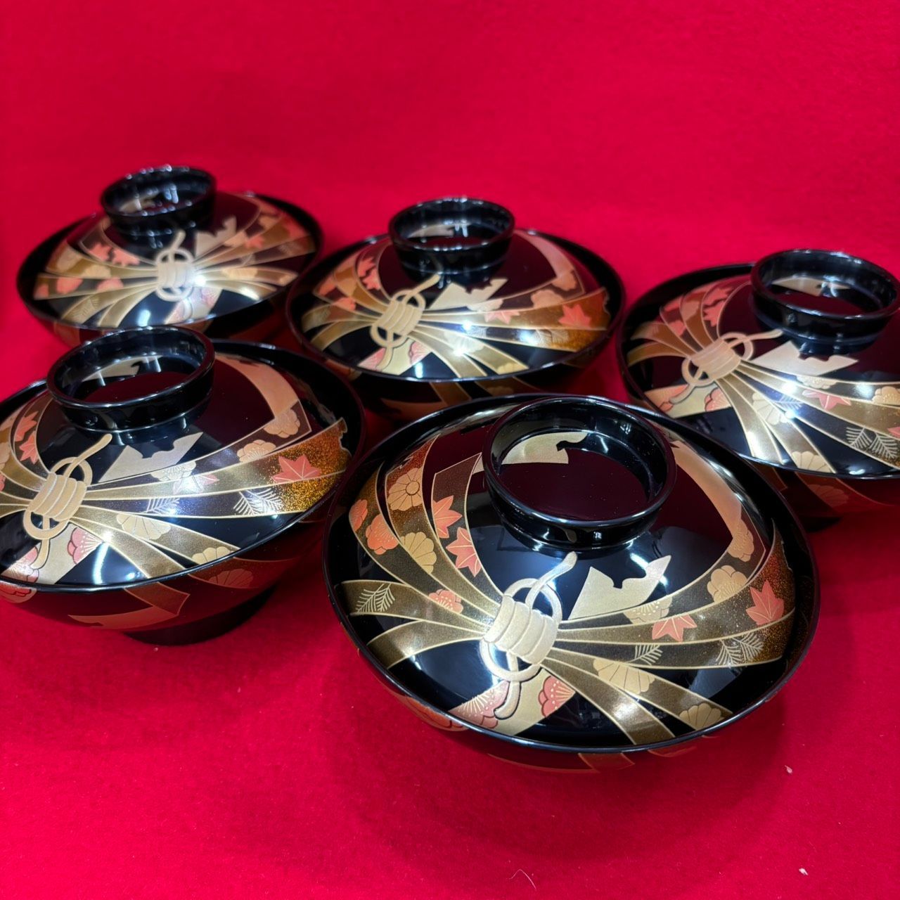 輪島塗 吸物椀 輪島漆器 布着請合 堅牢美術 天然木 木製漆塗 黒漆塗