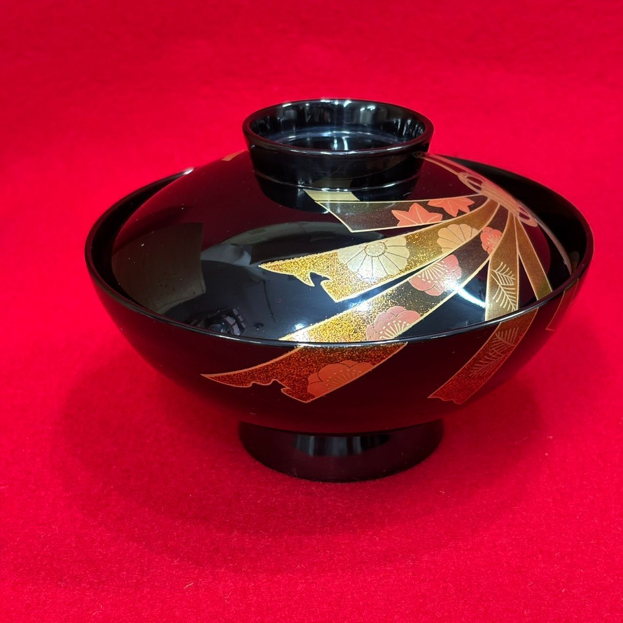 輪島塗 吸物椀 輪島漆器 布着請合 堅牢美術 天然木 木製漆塗 黒漆塗