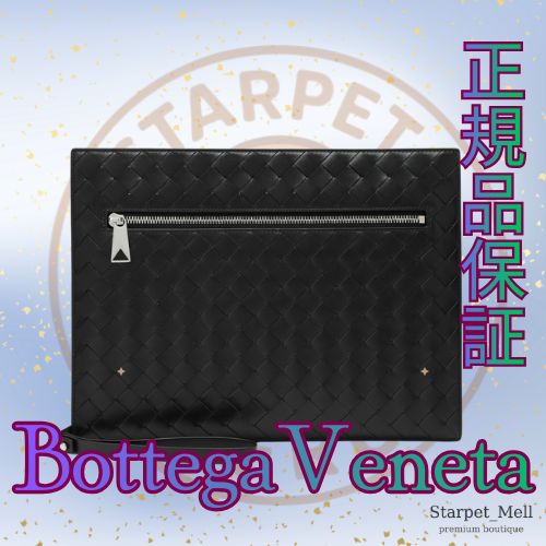 BottegaVeneta ボッテガヴェネタ ブラック 編み込み ドキュメントホルダー