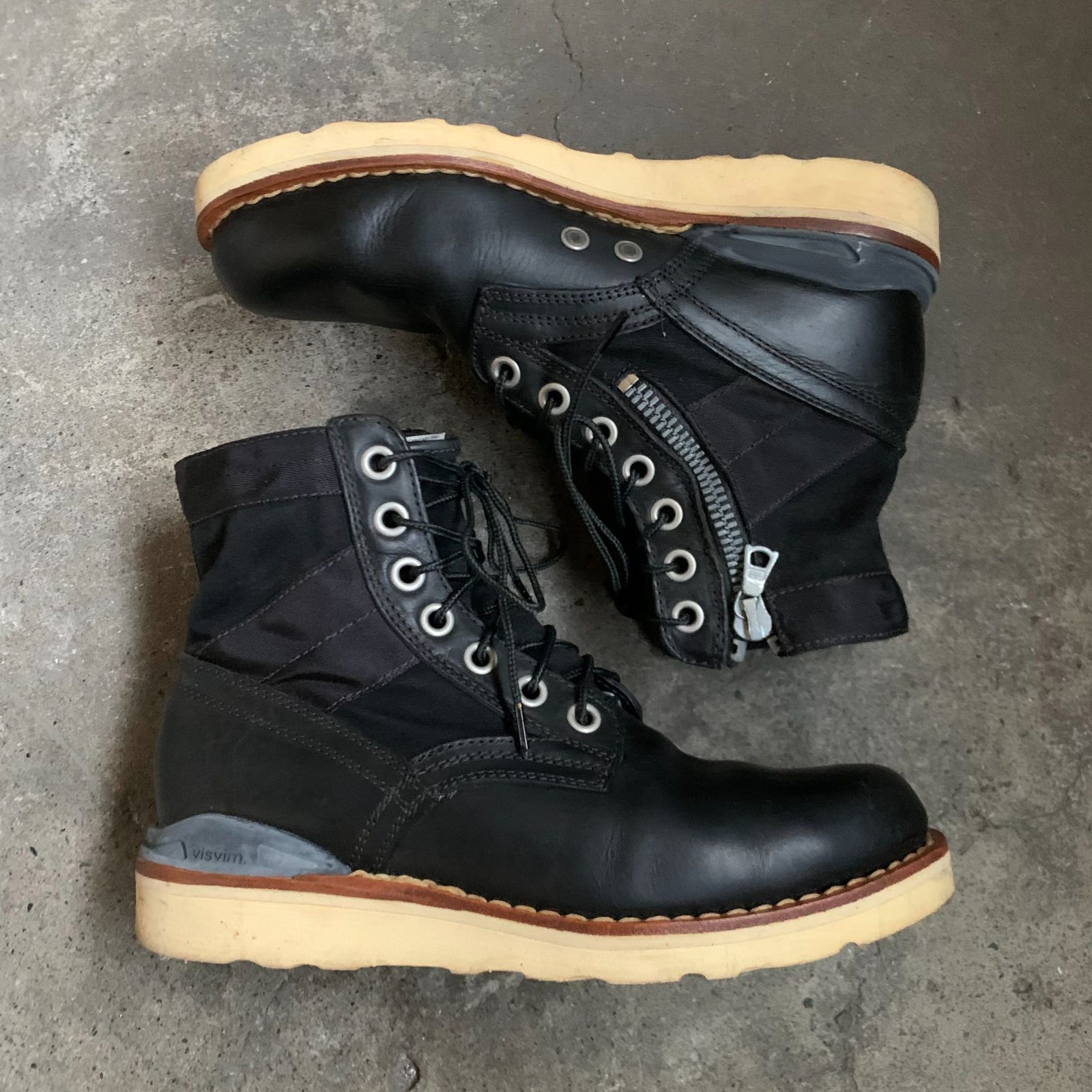 visvim 09aw 7 HOLE '73-FOLK サイドジップ ブーツ 26cm ヴィズヴィム