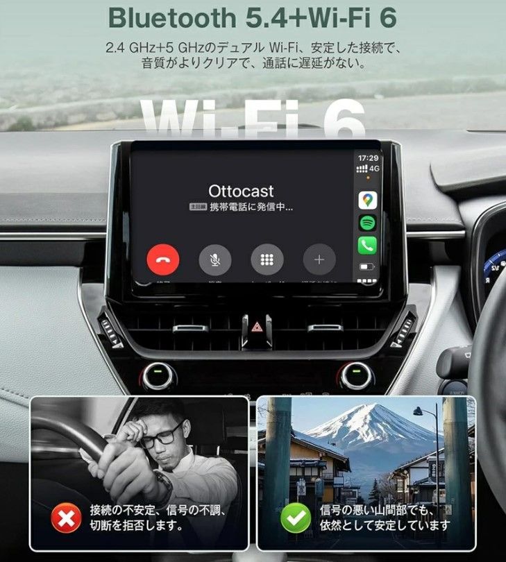 Ottocast 正規 Play2Video Ultra 有線CarPlay車対応 オットキャスト