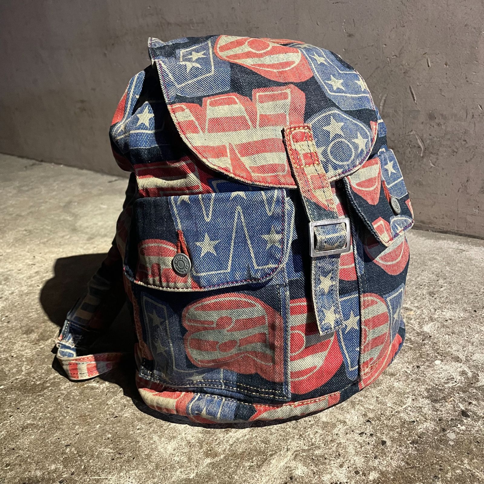 HYSTERIC GLAMOUR 90s 星条旗 アルファベット プリント デニム バック