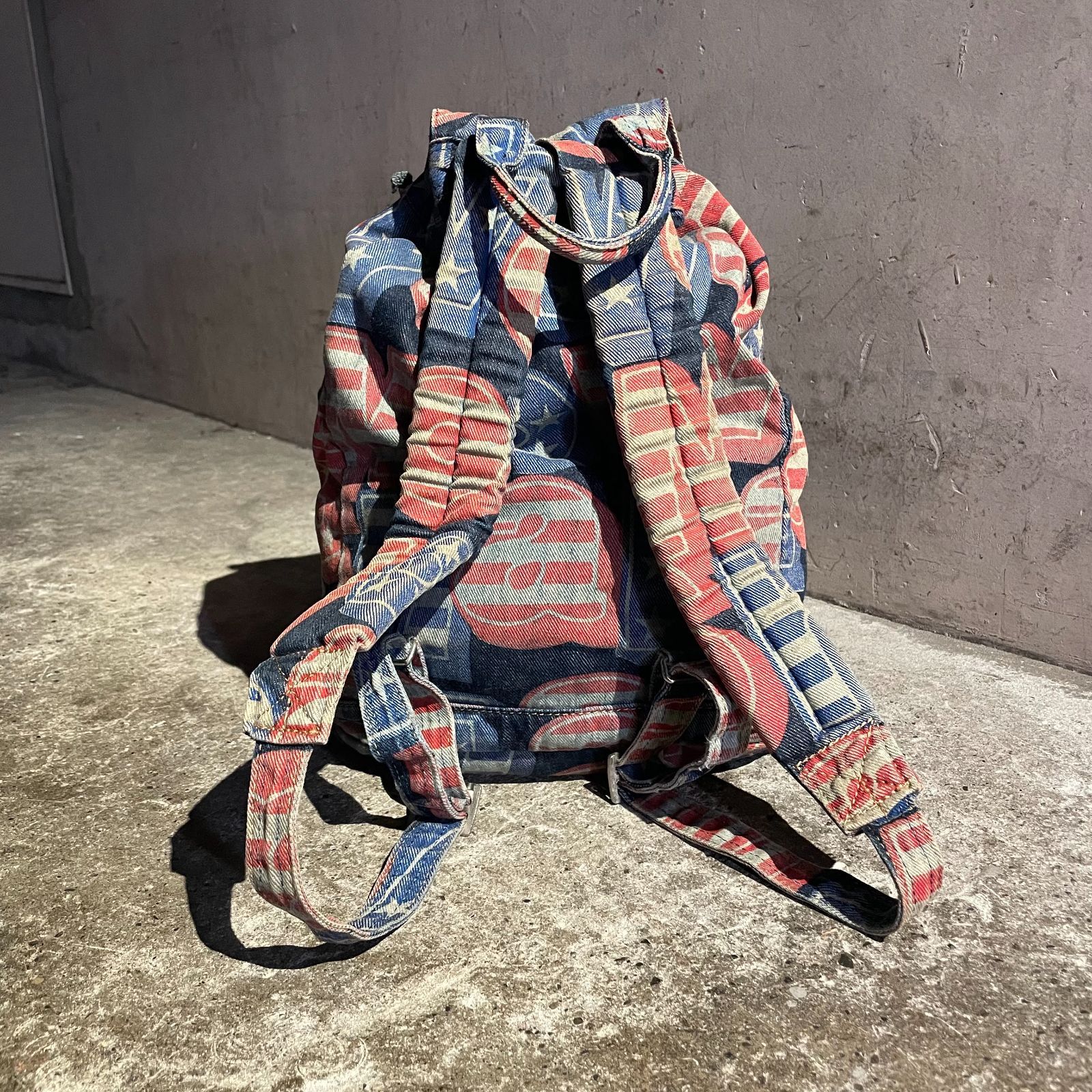 HYSTERIC GLAMOUR 90s 星条旗 アルファベット プリント デニム バック 