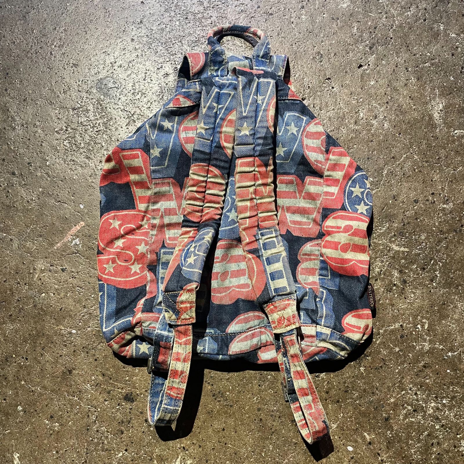 HYSTERIC GLAMOUR 90s 星条旗 アルファベット プリント デニム バック 