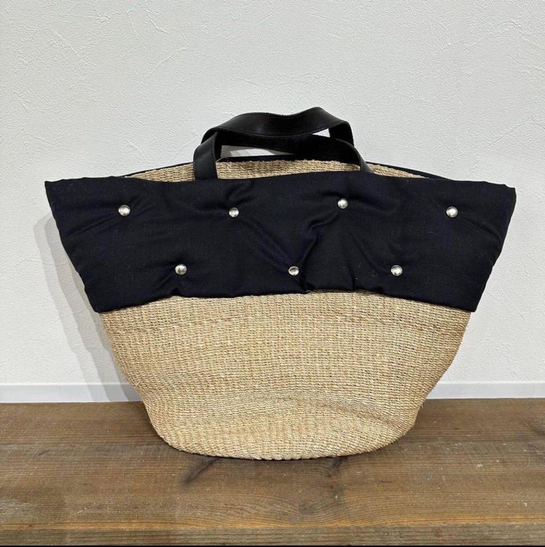 21 ss 2021 tricot COMME des GARCONS トリコ コム デ ギャルソン かご カゴ トート バッグ スタッズ bag カゴバッグ 天然草木
