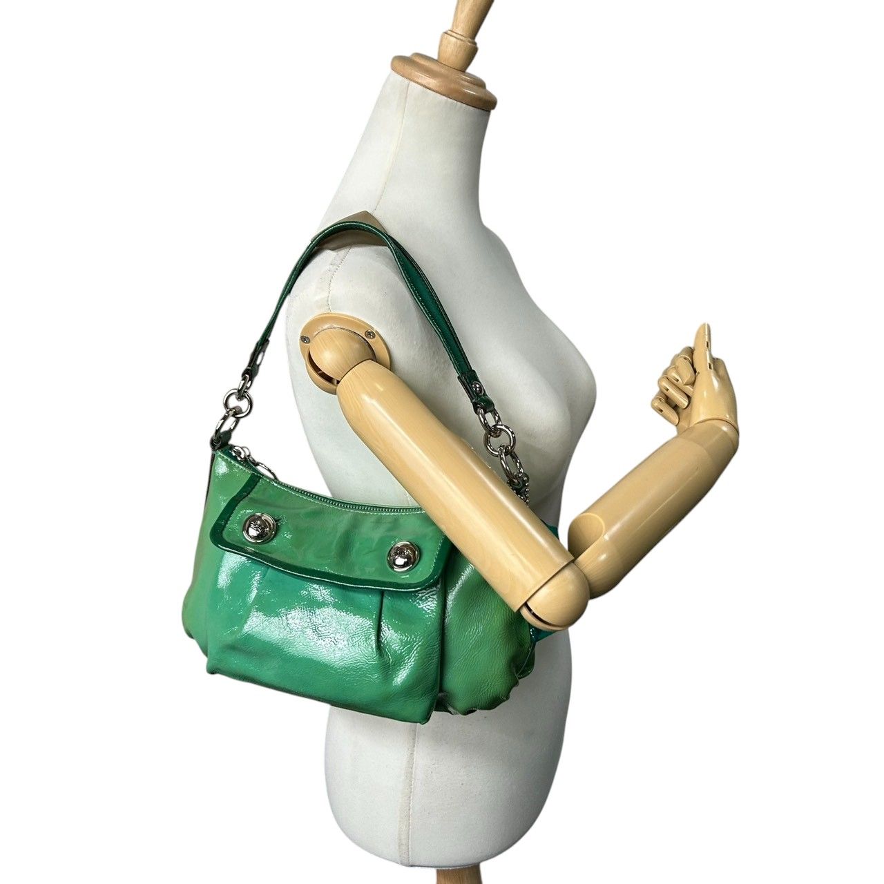 コーチ COACH ポピー パテントレザー 2WAY ショルダーバッグ ワン