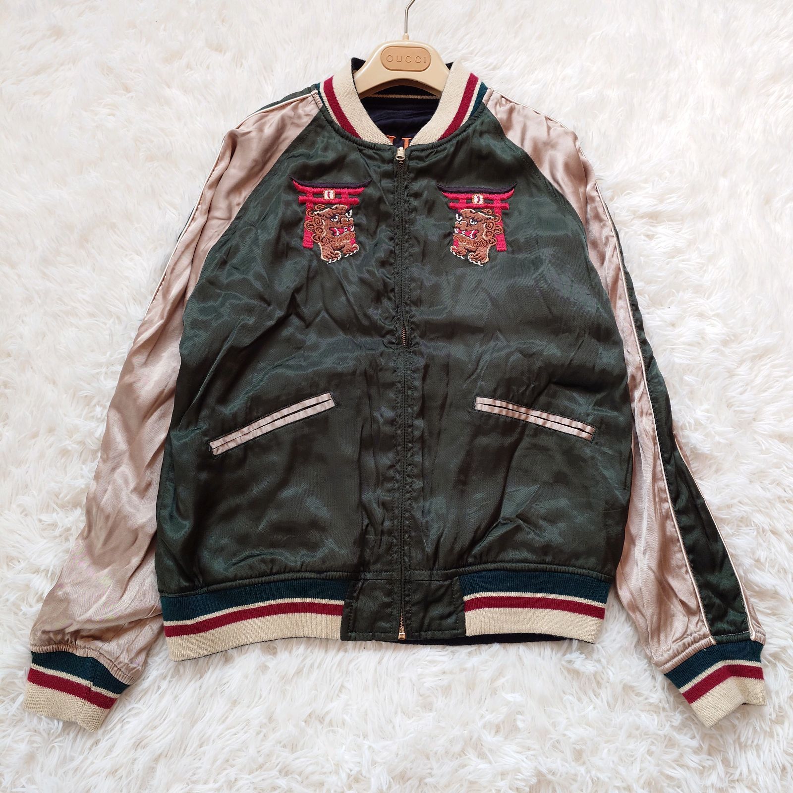 希少 ヒューストン HOUSTON スカジャン リバーシブル ジャケット