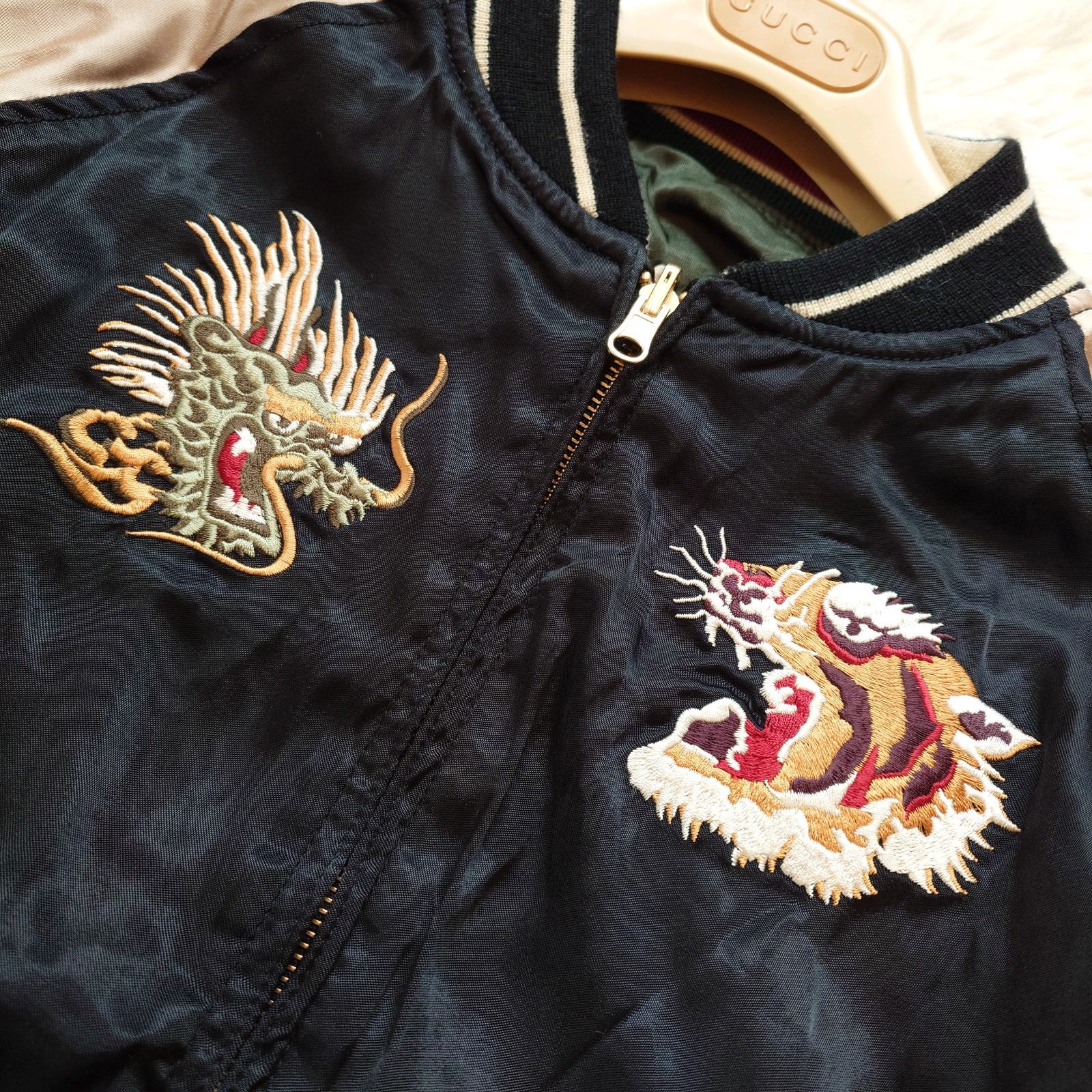 【極希少】HOUSTONヒューストン リバーシブルスカジャン刺繍 L Houston スカジャン リバーシブル 刺繍 Houston スカジャン