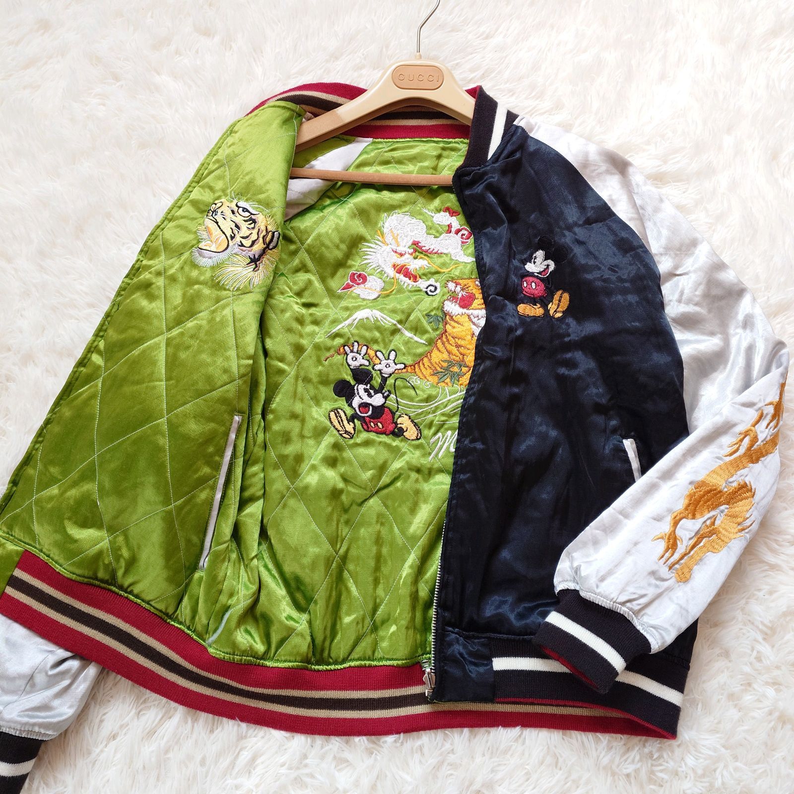 希少 ディズニー Disney スカジャン リバーシブル ジャンパー ブルゾン