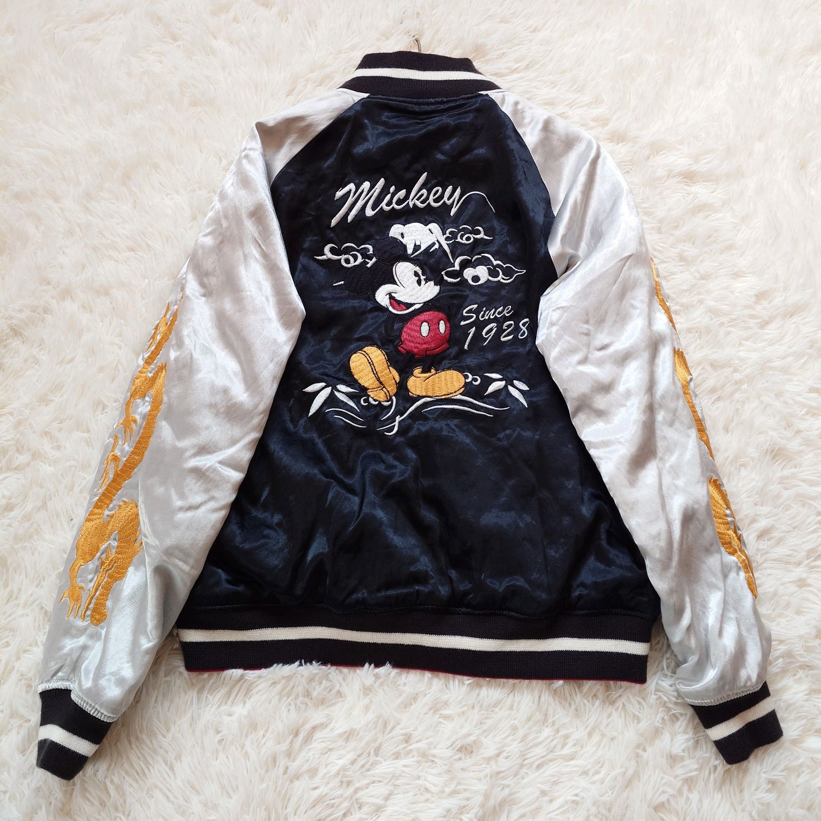 希少 ディズニー Disney スカジャン リバーシブル ジャンパー ブルゾン