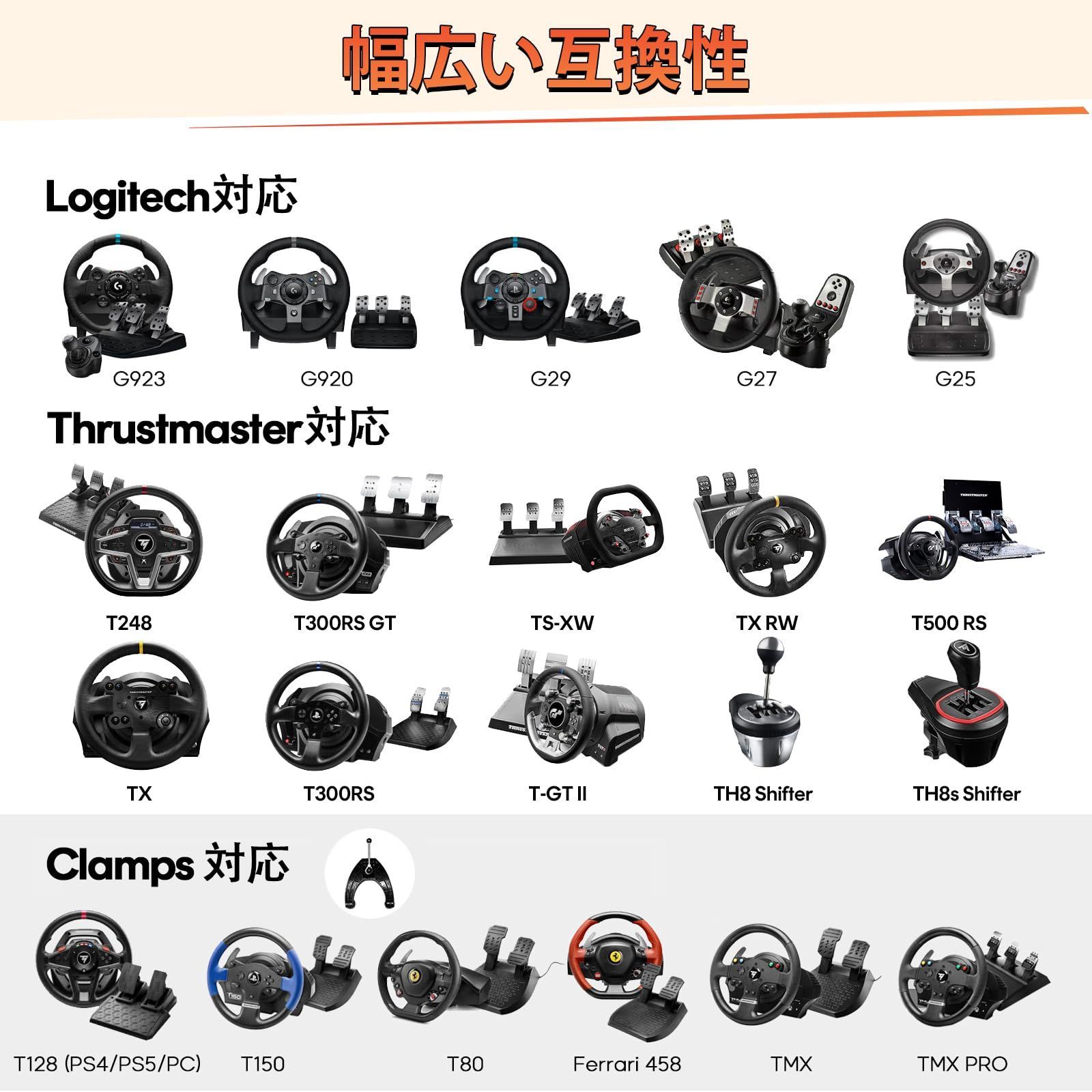 DIWANGUS レーシングコックピット 角度と高さ調整 レーシングホイール