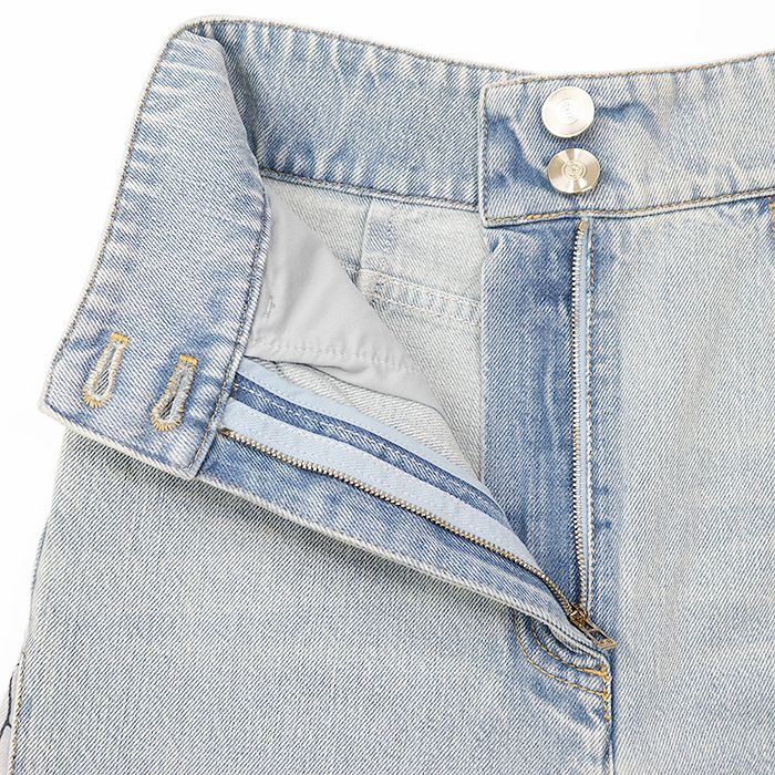 CHANEL シャネル デニムパンツ P70188 5P ハイウエスト バギー ワイド