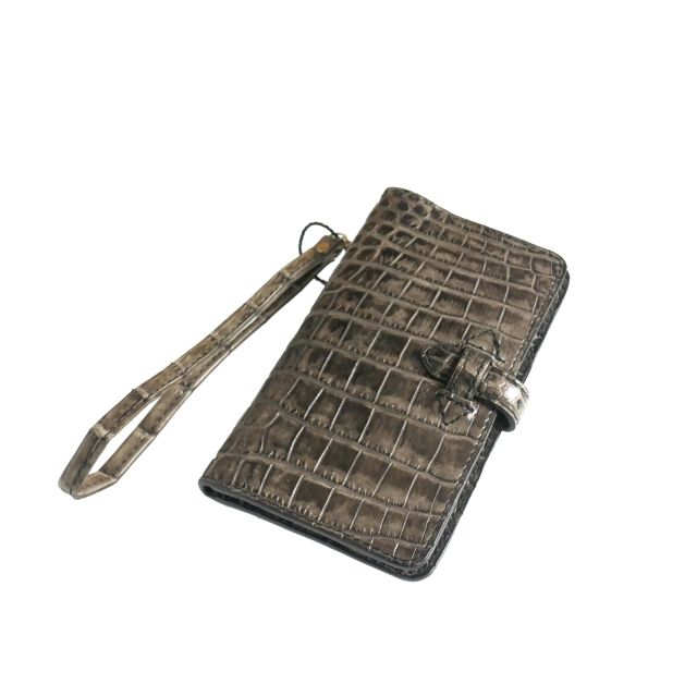 ISAMU KATAYAMA BACKLASH クロコダイルケース ISAMUKATAYAMA BACKLASH (イサムカタヤマバックラッシュ) クロコ墨染め