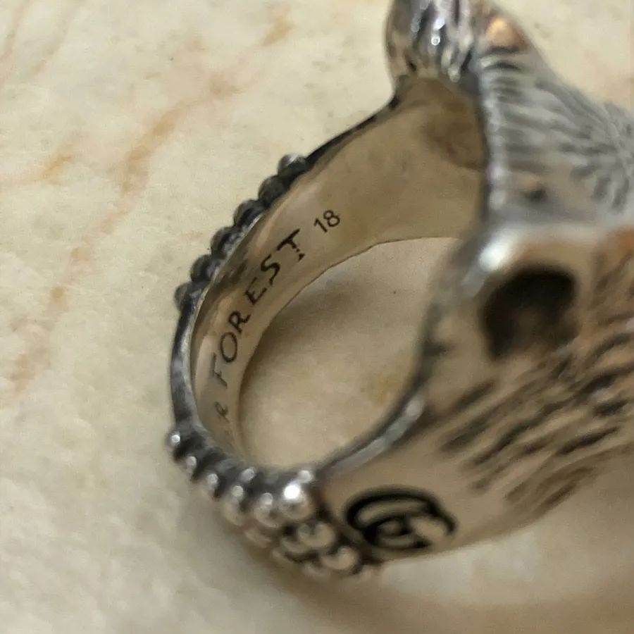 GUCCI グッチ アンガー フォレスト リング ウルフヘッド Ag925 サイズ