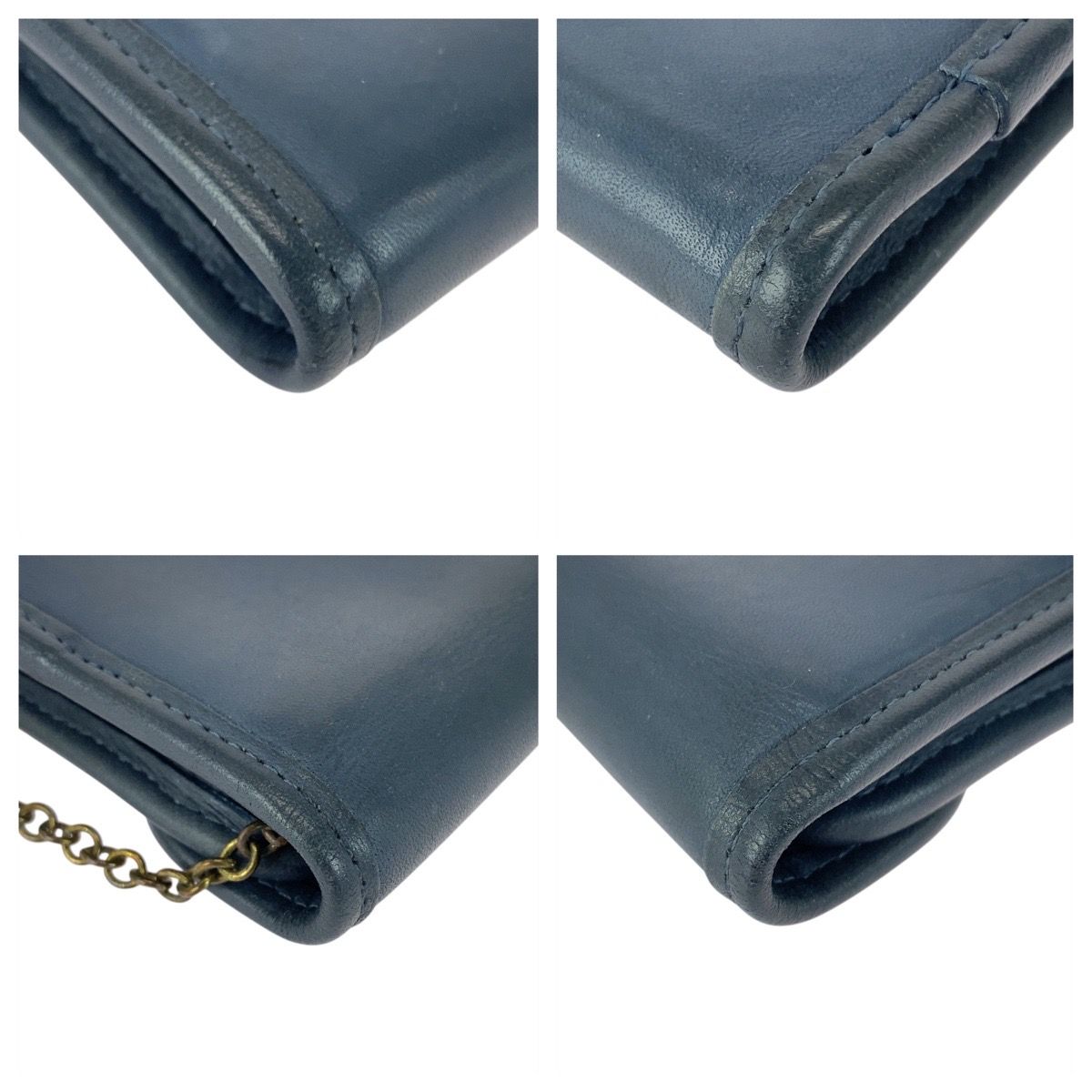 美品 COACH コーチ オールドコーチ キーリング付き ネイビー ブルー 美品 COACH コーチ オールドコーチ キーリング付き ネイビー ブルー