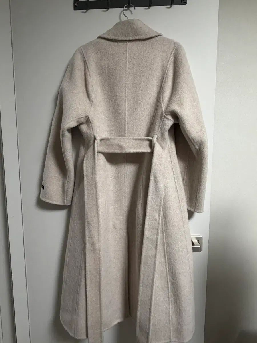 SOUP ハンドメイド ベルト付き ウール 割引 ロングコート オートミール