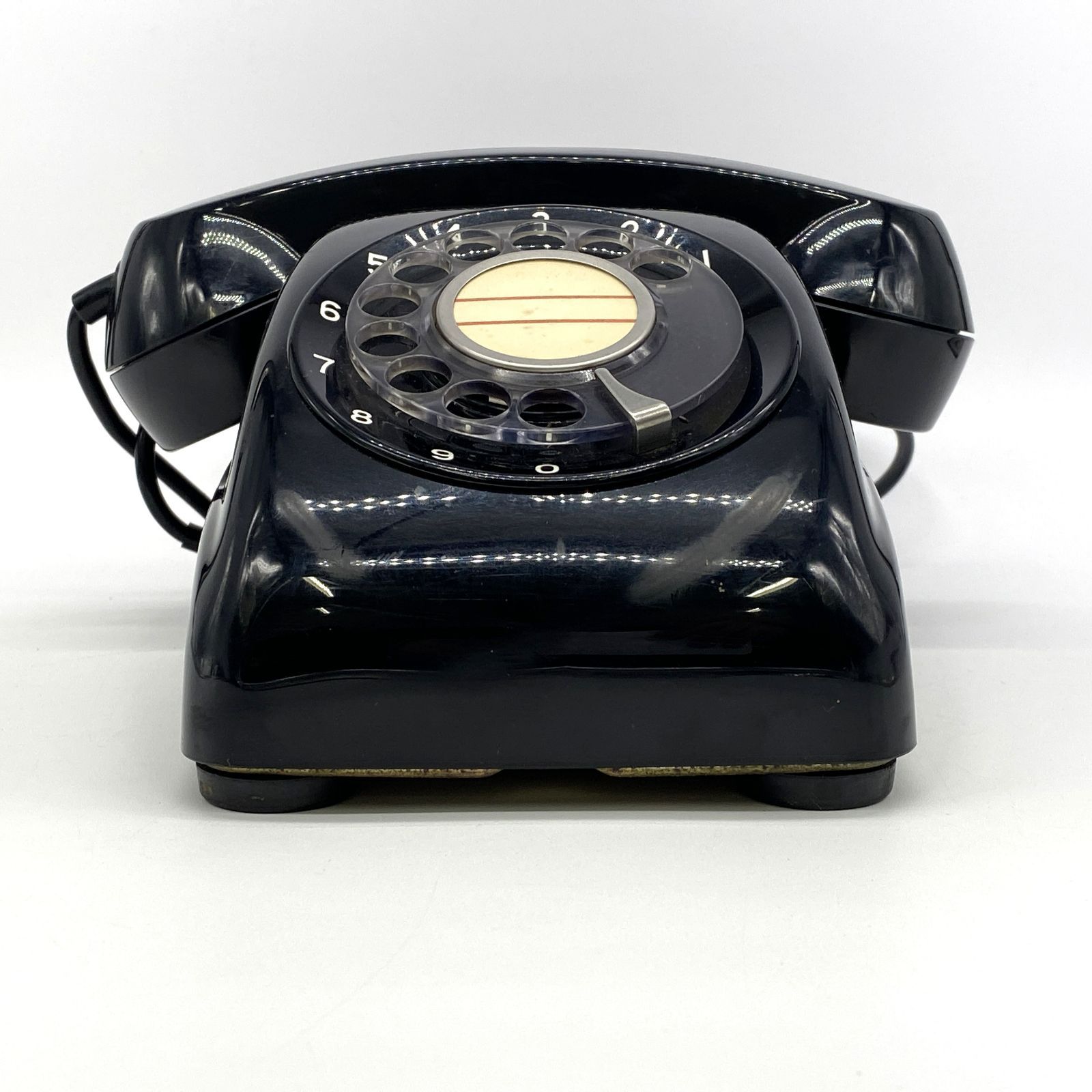 A30362)黒電話 昭和レトロ ダイヤル式固定電話 アンティーク
